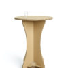 Een meubel van karton, ronde kartonnen statafel. Voor events en beurzen door NOZA Design.